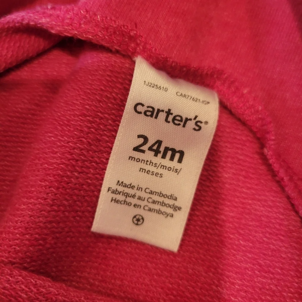 Carter's Red Flutter Ruffle Overalls Size 24 Months
